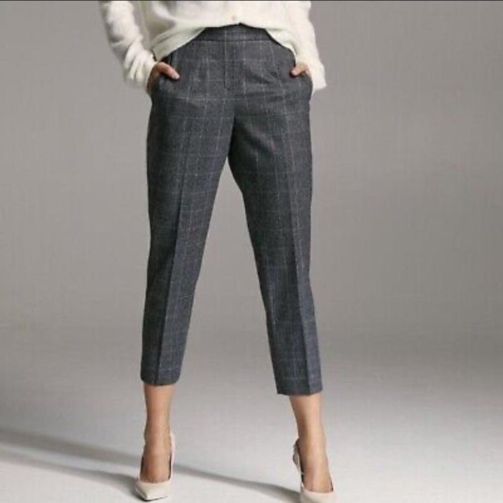 Babaton Wool Cashmere Plaid Pants - Picture 1 of 7